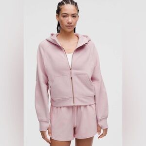 Lululemon NWT Scuba Oversized Full Zip-Up Hoodie Pink Haze & Rose Gold Size M L